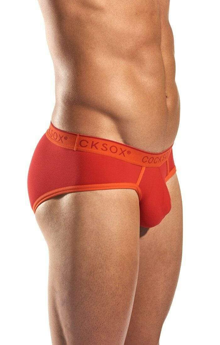 Cocksox S SMALL CockSox Brief Sumac Enhancer Slip Briefs Pouch Supplex Red CX76N 10
