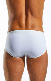 Cocksox Sports Brief Retro Style Briefs Performance Supplex White CX76N 17 - SexyMenUnderwear.com