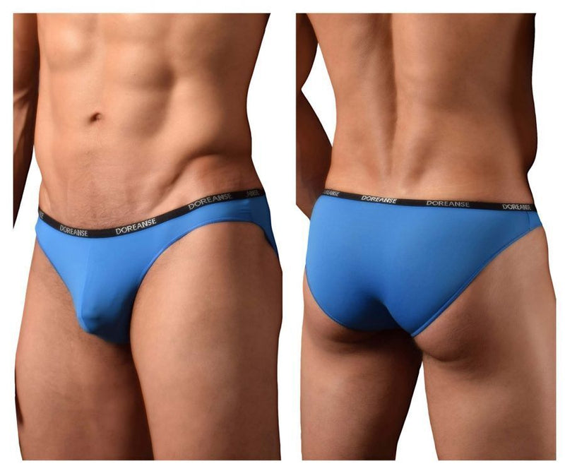 Doreanse Aire Brief Low-Rise & Lean Bikini Cut Briefs Saxe Blue 1395 19A - SexyMenUnderwear.com