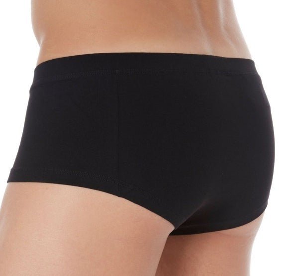 DOREANSE Boxer Adonis Hipster Trunk Soft Cotton Black 1750 8 - SexyMenUnderwear.com