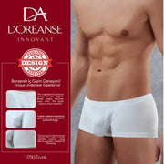DOREANSE Boxer Adonis Hipster Trunk Soft Cotton White 1750 8 - SexyMenUnderwear.com