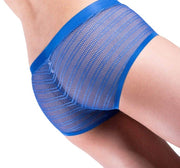 Doreanse Boxer Brief Silky Hipster Short Low Rise-Boxer Lacy Mesh Blue 1588 8 - SexyMenUnderwear.com