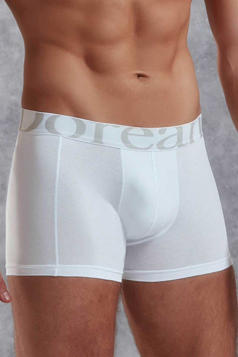 DOREANSE Boxer Briefs Cotton Modal Lycra Modern Classic White Boxer 1777 1 - SexyMenUnderwear.com