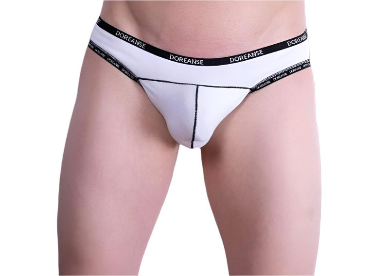 DOREANSE Men Brief Feel Naked Bikini Slip White 1215 19 - SexyMenUnderwear.com