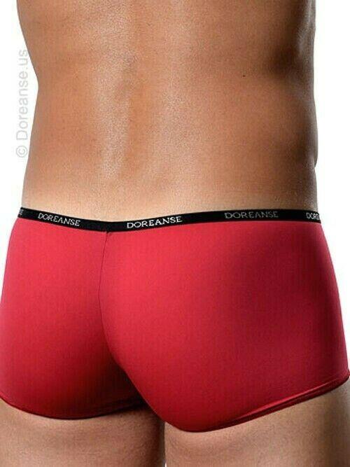 DOREANSE Mens Boys mini Boxer Short Thin fabric Red 1590 15 - SexyMenUnderwear.com
