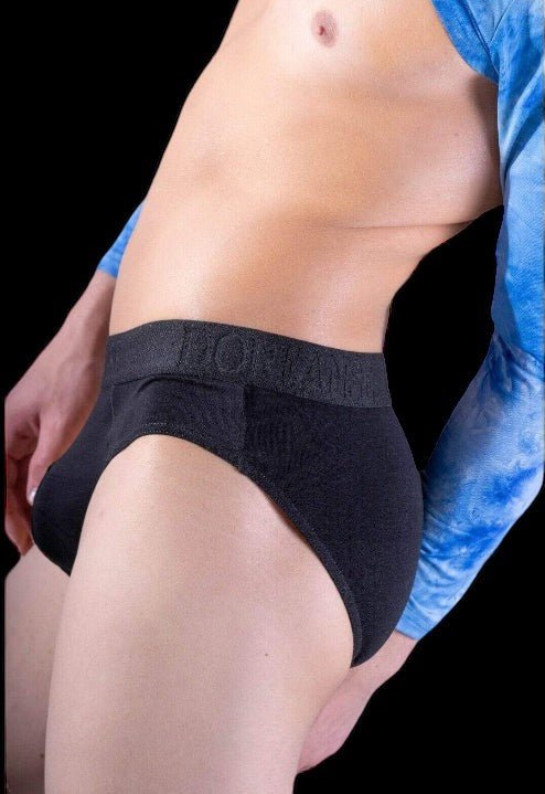 DOREANSE Soft Modal Cotton Brief Black 1323 4 - SexyMenUnderwear.com
