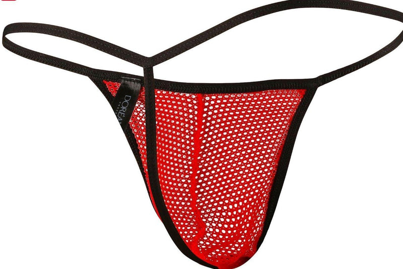 Doreanse String For Men Air Thong Transparent red 1306 19 - SexyMenUnderwear.com