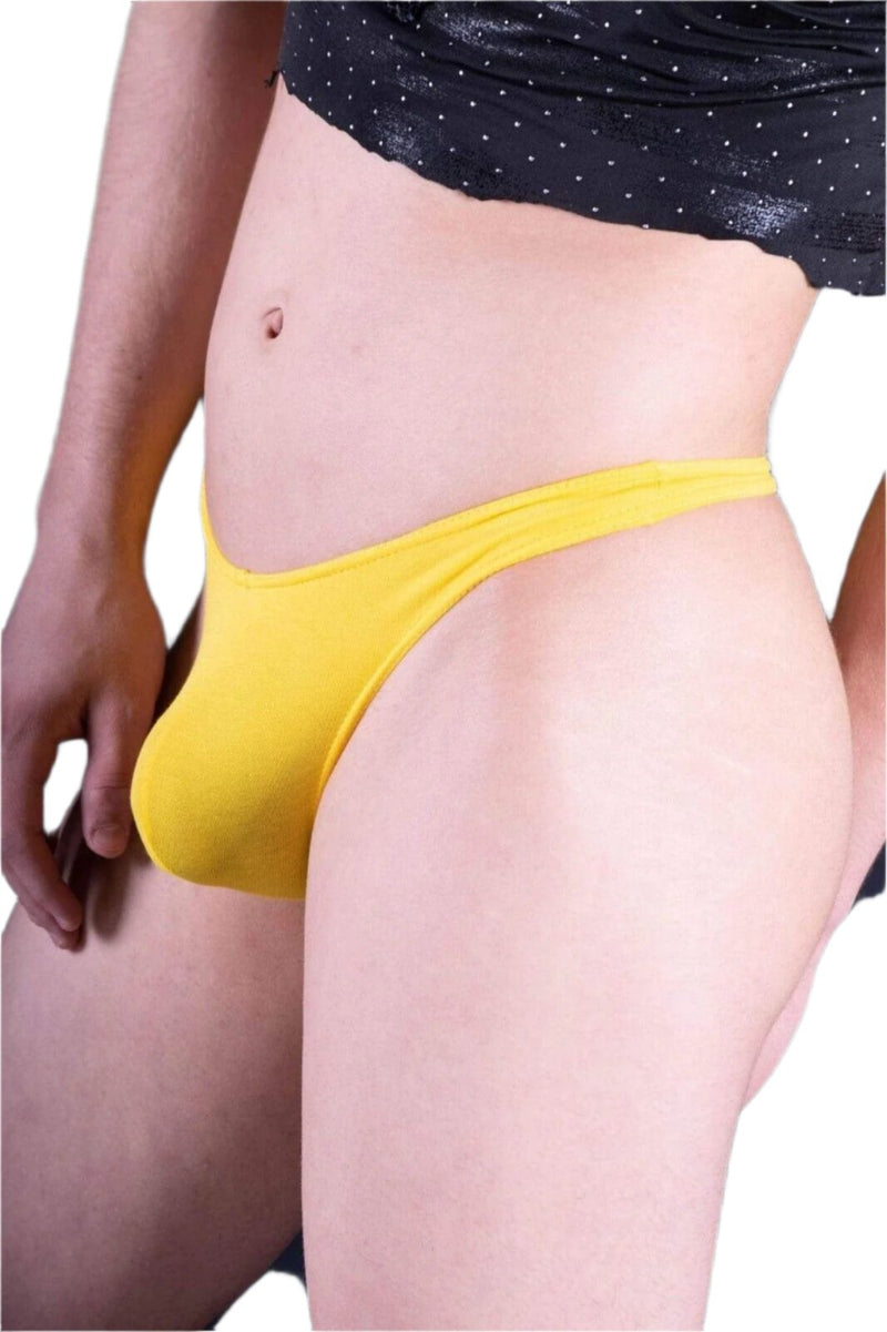 Doreanse Thongs Hang Loose Low-Rise Lean Cut Cotton Thong Yellow 1280 - SexyMenUnderwear.com