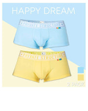 Duo Pack Private Structure Boxer Trunk Happy Dream Atlantic Blue + Yellow 4386 - SexyMenUnderwear.com