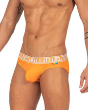 Duo Pack Private Structure Mini Brief Dream & Passion Aqua Blue + Orange 4385 - SexyMenUnderwear.com