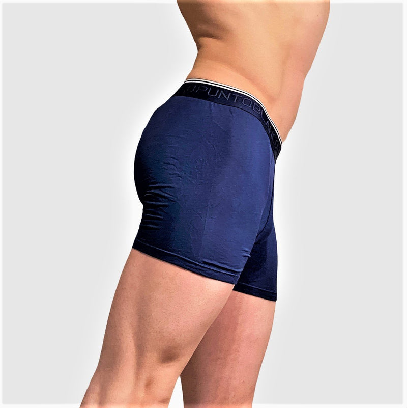 Duo Pack Punto Blanco Boxer Bamboo Eco Antibacterial Navy 33404 Tab - SexyMenUnderwear.com
