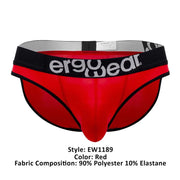 ErgoWear Bikini Briefs HIP Body-Defining Seamed Pouch Red 1189 - SexyMenUnderwear.com