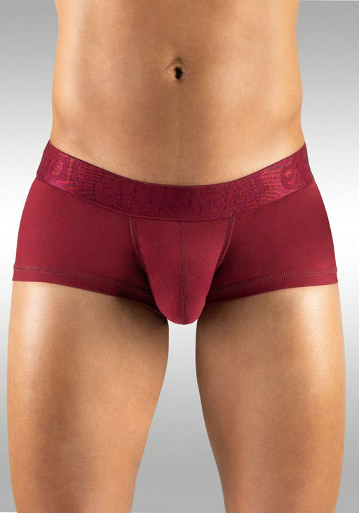 ErgoWear Boxer MAX XV Silky Boxer Briefs Stetchy Microfiber Burgundy 1171 32 - SexyMenUnderwear.com