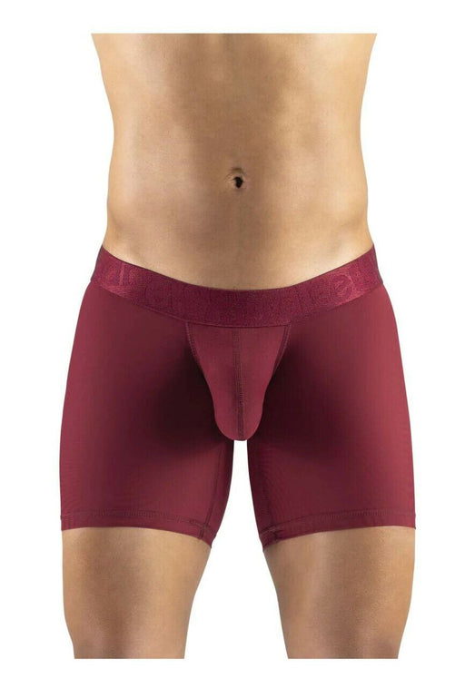 ErgoWear Boxer Trunks MAX XV Midcut Stretchy Boxer Microfiber Burgundy 1172 44 - SexyMenUnderwear.com