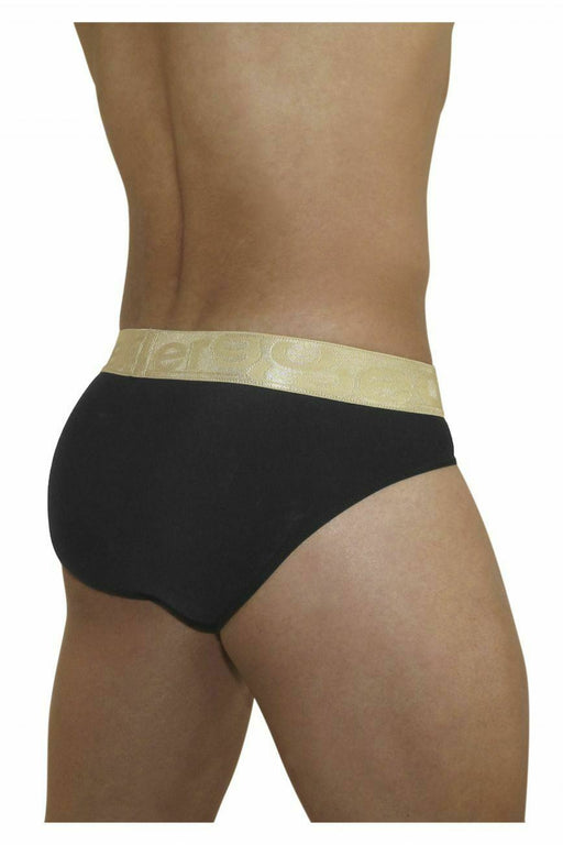 ErgoWear Classic Brief Feel XV Adaptable Pouch Black/Gold 0825 17 - SexyMenUnderwear.com