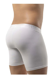 ErgoWear FEEL XV Long Boxer Briefs Midcut Full-Coverage White 1202 50 - SexyMenUnderwear.com