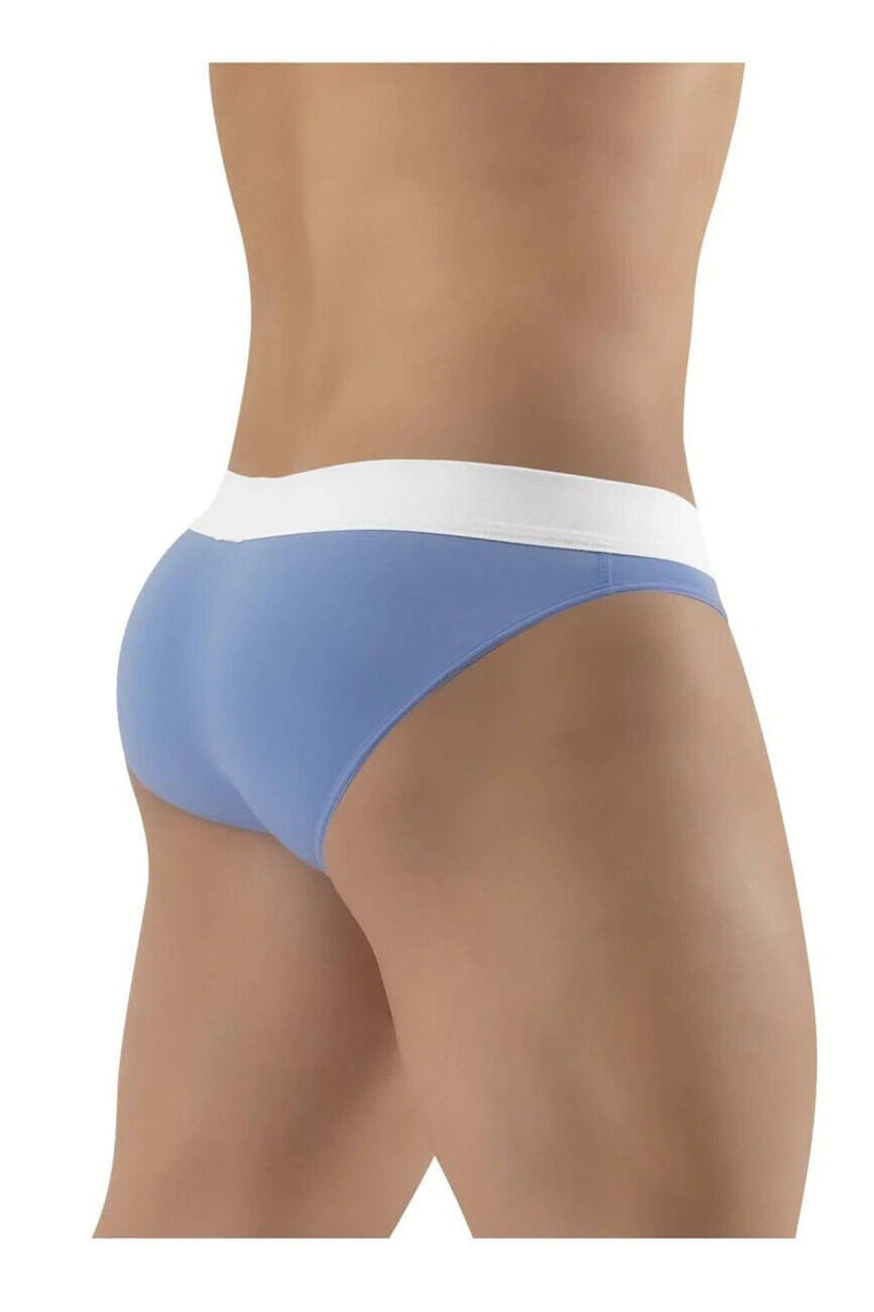ErgoWear Hip Bikini Briefs Super Sleek Low-Rise Brief Soft Placid Blue 1369 - SexyMenUnderwear.com