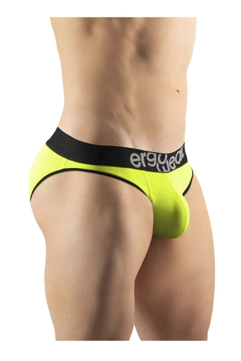 ErgoWear Hip Bikini Style Brief Super Sleek Microfiber Quick Dry Lemon 1186 13 - SexyMenUnderwear.com