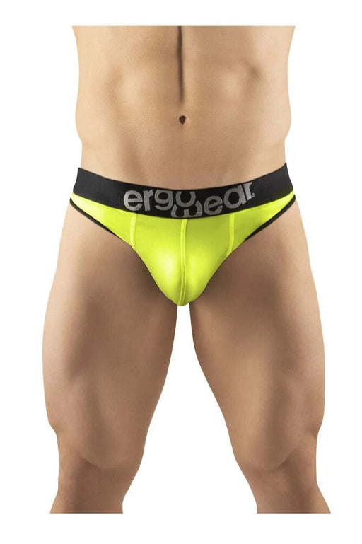 ErgoWear Hip Thong Silky Soft Luxury Microfiber Lemon Green Thongs 1185 24 - SexyMenUnderwear.com