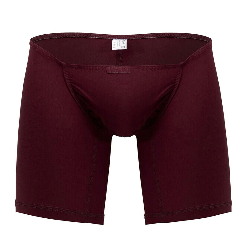 ErgoWear Long Boxer Briefs Feel GR8 Midcut Sports Body-Defining in Burgundy 1252 - SexyMenUnderwear.com