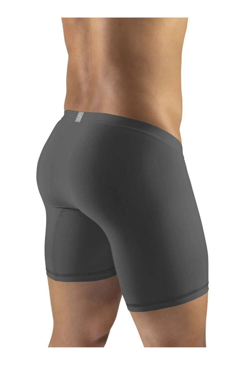 ErgoWear Long Boxer Briefs SLK Body-Defining MidCut Boxer Dark Gray 1138 20 - SexyMenUnderwear.com
