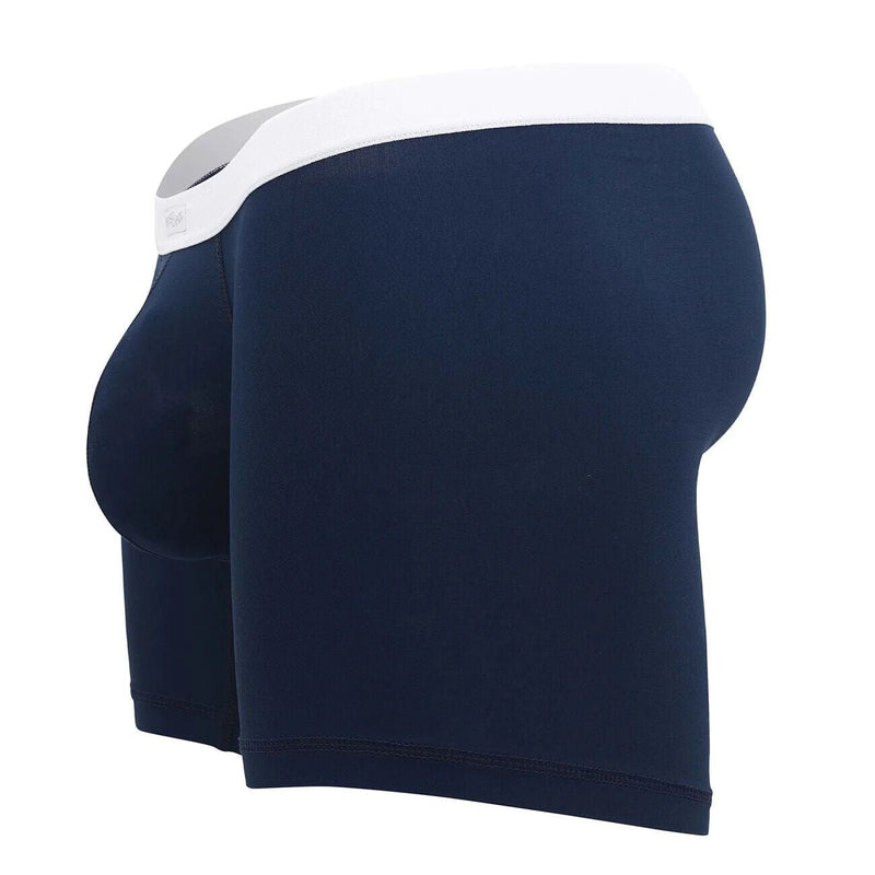 ErgoWear Long Boxer SLK Body-Defining MidCut Seamed Pouch Dark Blue 1382 15 - SexyMenUnderwear.com