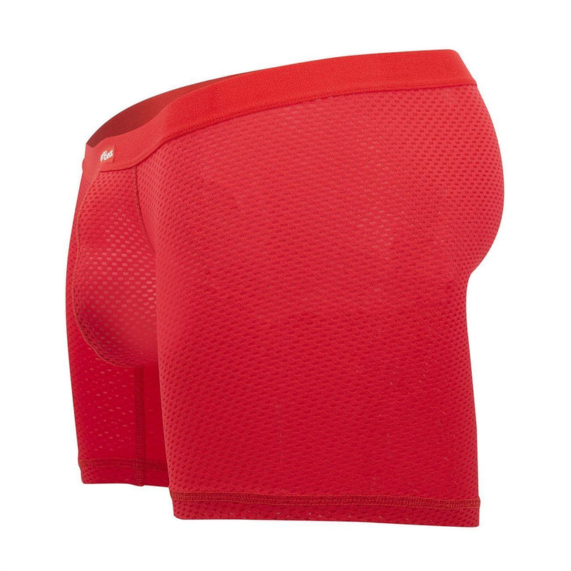 ErgoWear Long Boxer Sport Midcut SLK Mesh Boxer Briefs Red 1083 36 - SexyMenUnderwear.com