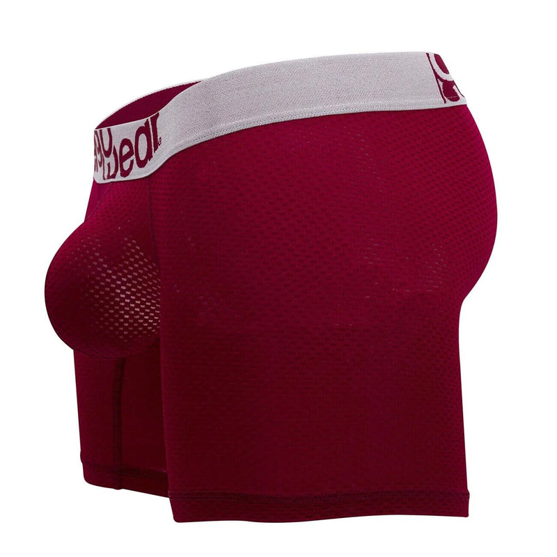 ErgoWear MAX Long Boxer Briefs Midcut Full-Coverage Seamed Pouch Burgundy 1218 4 - SexyMenUnderwear.com