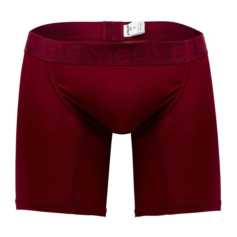 ErgoWear Midcut Boxer Briefs FEEL XV Body-Defining Seamed Pouch Burgundy 1198 - SexyMenUnderwear.com