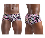 ErgoWear Mini Swimwear FEEL Swim-Trunks Super Soft in Comic Patern 1418 - SexyMenUnderwear.com
