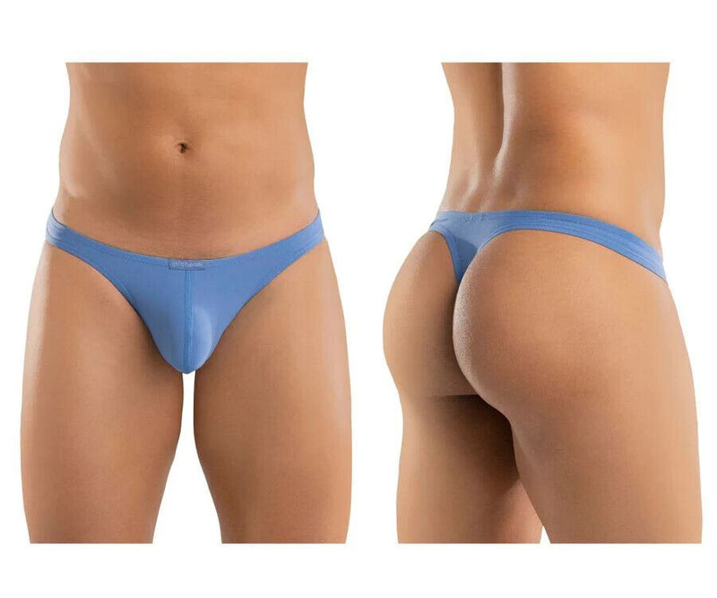 ErgoWear Silky Soft Thong X4D Lightweight Fabric Stonewash Blue 1161 - SexyMenUnderwear.com
