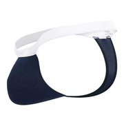 ErgoWear SLK Thongs Stretchy Ergonomic Seamed Pouch Dark Blue 1379 64 - SexyMenUnderwear.com