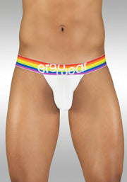ErgoWear Soft Jock MAX XV 3D Pouch Rainbow Gay Pride Jockstrap White 1113 37 - SexyMenUnderwear.com