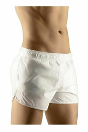 ErgoWear Sport Gym Or Swim-Shorts With Inside Bikini Brief X4D White 1070 5 - SexyMenUnderwear.com