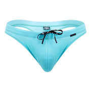 ErgoWear Swim-Thong X4D Silky Style & Comfort Swimwear Neon Aqua 1220 9 - SexyMenUnderwear.com
