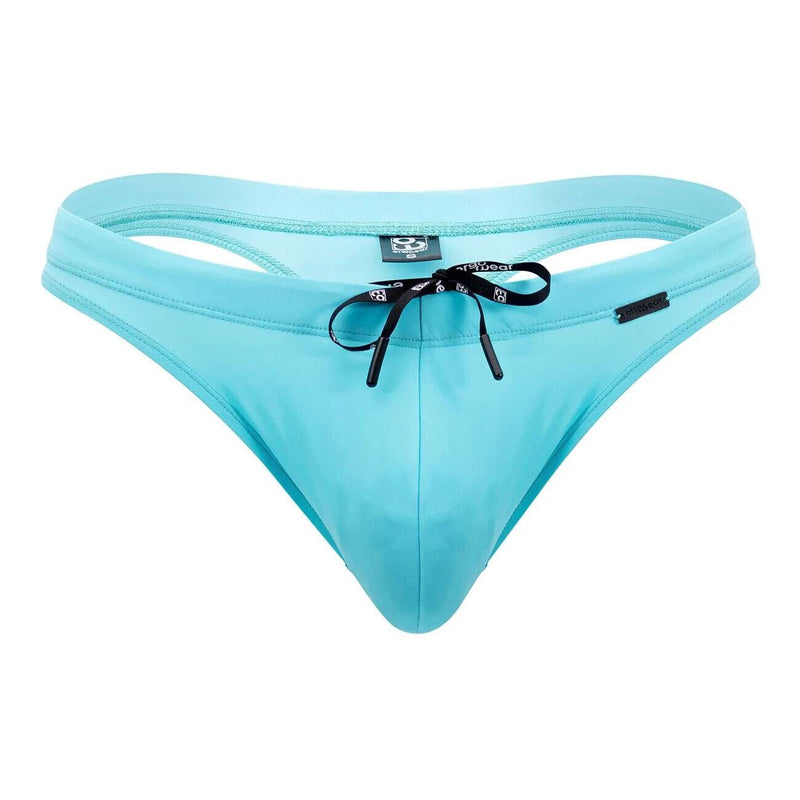 ErgoWear Swim-Thong X4D Silky Style & Comfort Swimwear Neon Aqua 1220 9 - SexyMenUnderwear.com