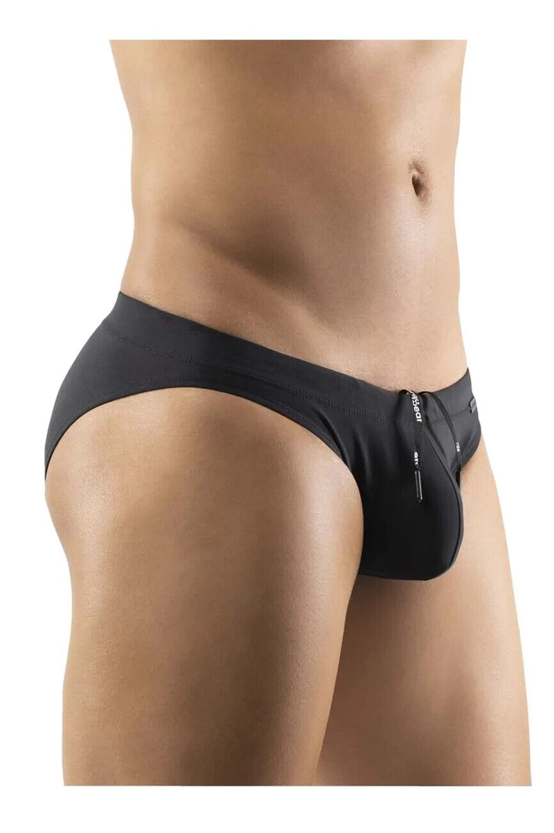 ErgoWear Swimwear X4D SW Silky Swim-Briefs With Seamed Pouch Black 1229 4 - SexyMenUnderwear.com