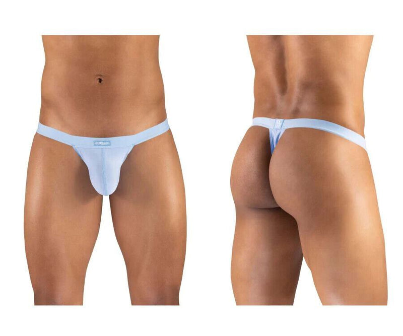 ErgoWear Thong Silky Soft Microfiber Thongs Seamed Pouch Sky Blue 1143 3 - SexyMenUnderwear.com