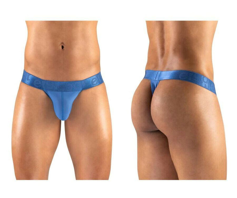 ErgoWear Thongs MAX XV Soft Sexy Silky Microfiber Thong Stone Blue 1173 35 - SexyMenUnderwear.com
