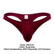 ErgoWear X4D Thongs Sporty & Classy Microfiber Fabric Burgundy Red 1157 - SexyMenUnderwear.com