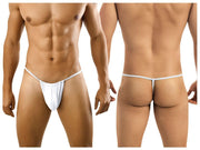 G-String CANDYMAN Super Soft & Sexy Thong Contoured Pouch Lift White 9586 6 - SexyMenUnderwear.com