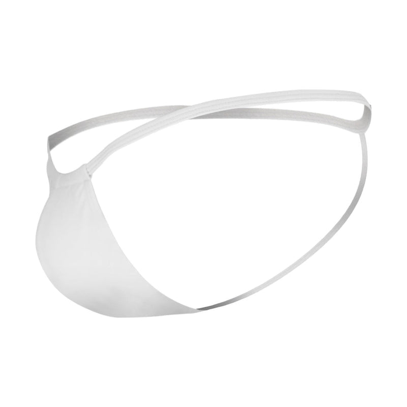 G-String CANDYMAN Super Soft & Sexy Thong Contoured Pouch Lift White 9586 6 - SexyMenUnderwear.com