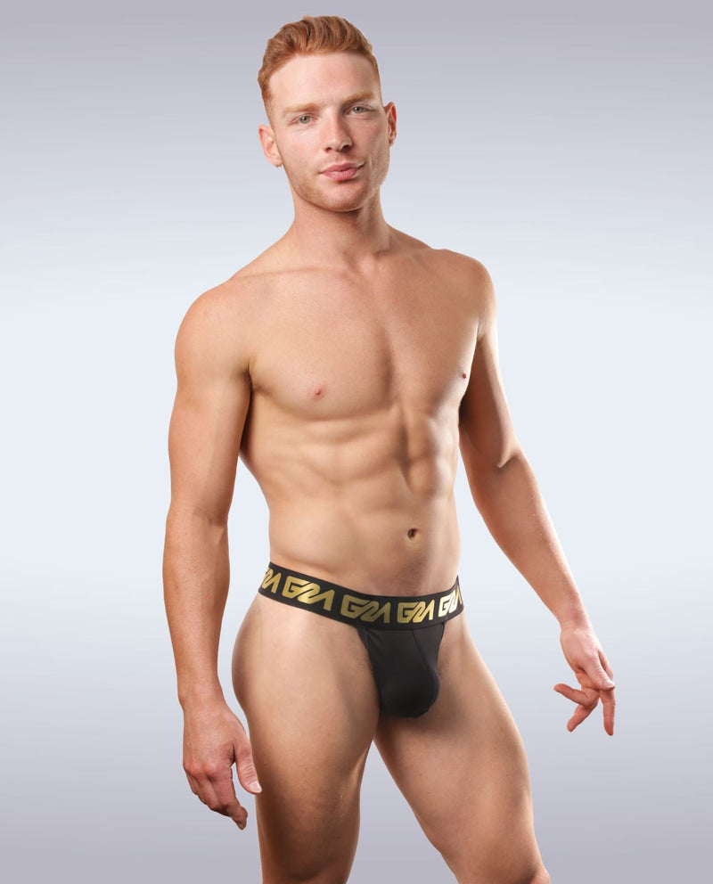 GARCON MODEL Classic Thong Miramar Line Push-Up Pouch Black 5 - SexyMenUnderwear.com