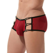 Gregg Homme Boxer Brief Conquistador Fish-Mesh Trunk Red 160005 112 - SexyMenUnderwear.com