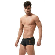 Gregg Homme Boxer Brief HighLine Italian Fine Mesh Laser-Cut Black 160205 56 - SexyMenUnderwear.com