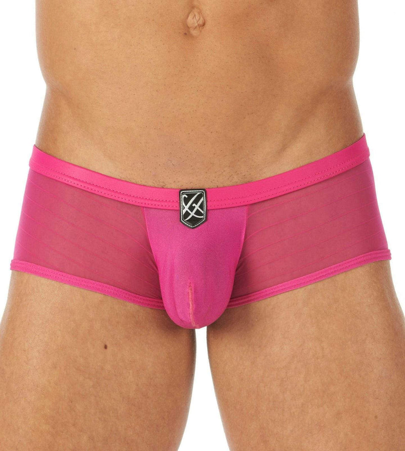 Gregg Homme Boxer Brief SHOWOFF Semi-Transparent Romantic Gear Pink 121505 104 - SexyMenUnderwear.com