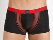 Gregg Homme Boxer Cheeky Mesh Enhancer Pouch Black 132355 73 - SexyMenUnderwear.com