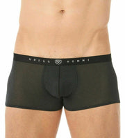 Gregg Homme Boxer Trunk HighRise HoneyComb Mesh Grey 132255 72 - SexyMenUnderwear.com
