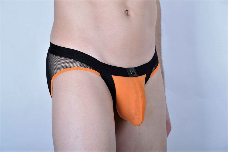 Gregg Homme Brief Avant-Garde See-Through Mesh Slip Orange 160403 94 - SexyMenUnderwear.com