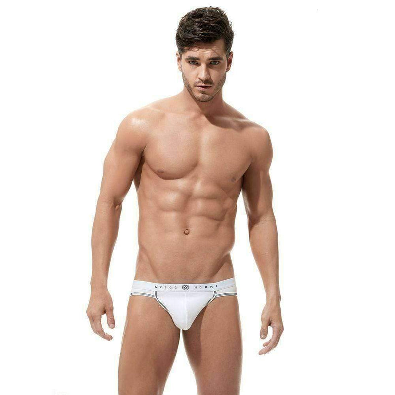 Gregg Homme Brief Evoke Low Rise Cut Slip White 160503 98 - SexyMenUnderwear.com